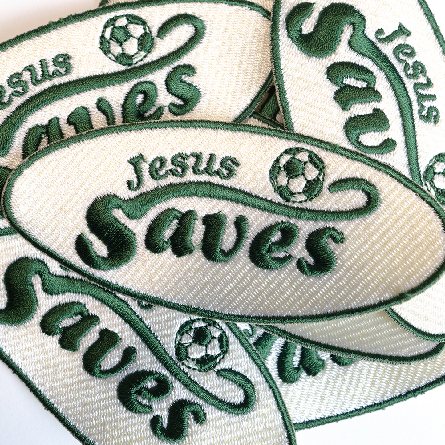 "Jesus Saves" Iron on Patch